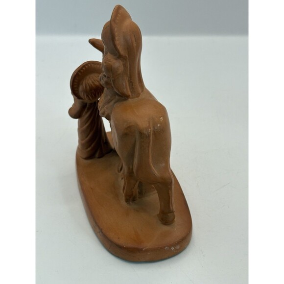 Vintage Christmas Holy Family Figurine 5x4.5 Terracotta Jim Marvin Taiwan - Picture 4 of 6
